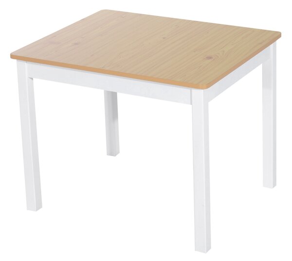 HOMCOM Pine Wood Kids 4 Pc Furniture Set-Oak/White Aosom UK