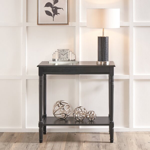 Heritage Console Table, Black Pine Black