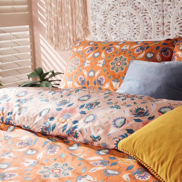 Furn. Folk Flora Reversible Duvet Cover and Pillowcase Set