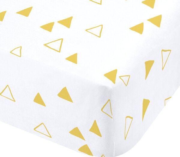 Catherine Lansfield Geometric Yellow Fitted Sheet