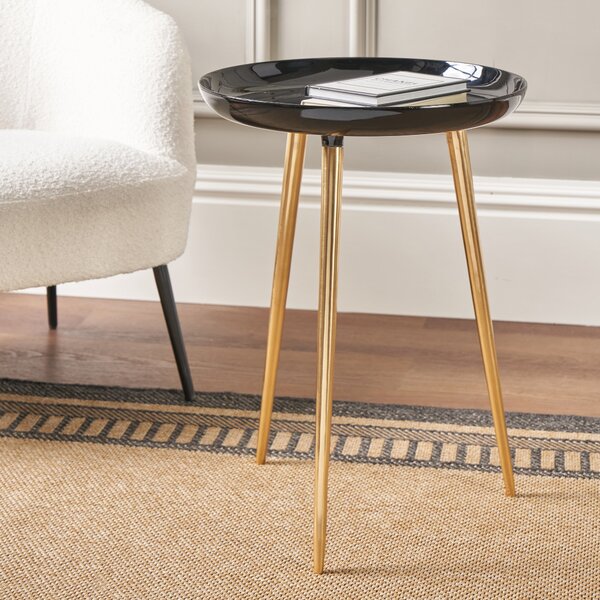 Seline Side Table, Metal Black