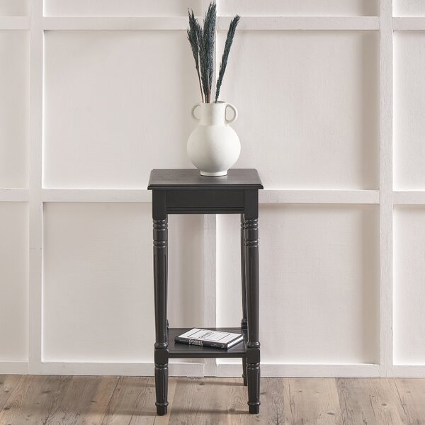 Heritage Half Moon Accent Table, Black Pine Black