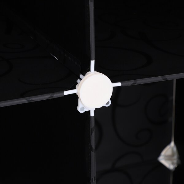 HOMCOM Modular Wardrobe: Interlocking Plastic Cubes for Bedroom Clothes Storage, White Organiser Aosom UK