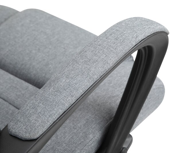 Vinsetto High Back Swivel Office Chair: Adjustable Height with Tilt Function, Linen Upholstery, Deep Grey Aosom UK