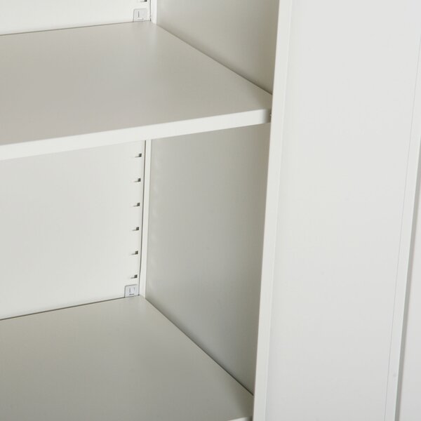 Vinsetto Cool Rolled Steel Tall Office Lockable Filing Cabinet 2 Doors 4 Internal Adjustable Shelves Bookcase Cabinet Storage Unit Aosom UK