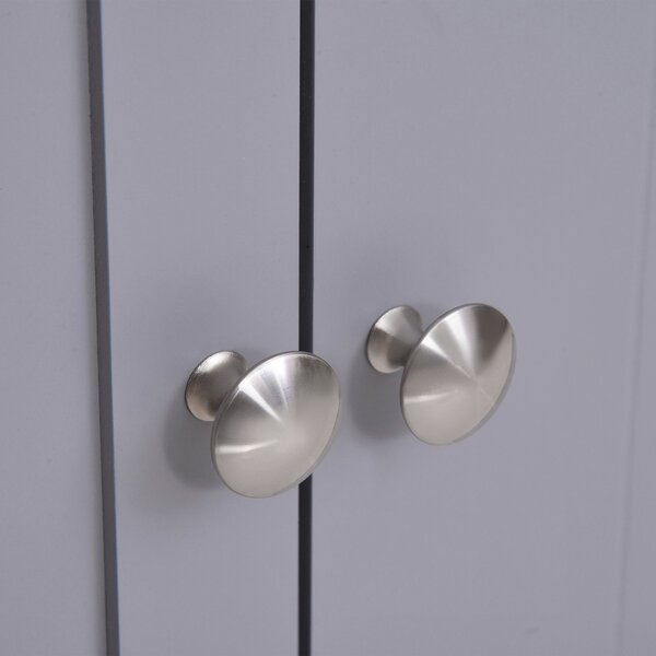 Kleankin Vanity Vault: Under-Sink Storage Solution with Adjustable Shelf, Handles, and Drain Hole, White & Grey Aosom UK