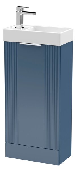 Deco Compact Floor Standing Vanity Unit with Basin Satin Blue