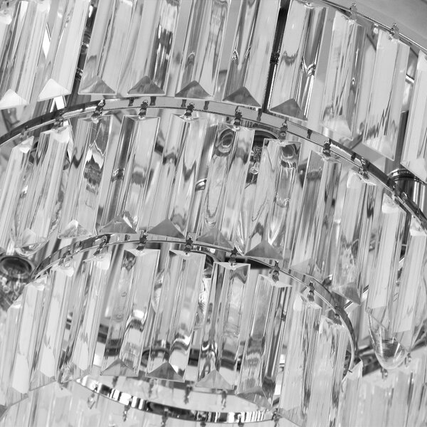 HOMCOM Crystal Ceiling Lamp K9 Crystal to Catch the Light, Compatible with E14 bulbs (max power is 40 W) Aosom UK