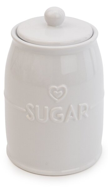 White Hearts Sugar Canister