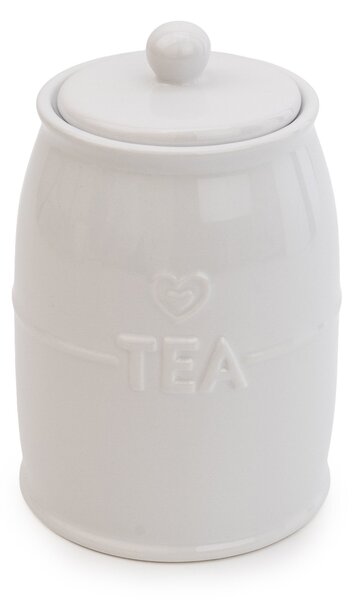 White Hearts Tea Canister