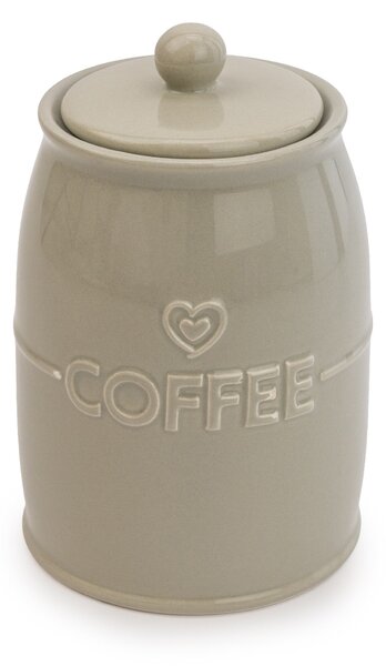 Grey Hearts Coffee Canister