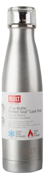 Built Double Walled Insulated Silver Water Bottle