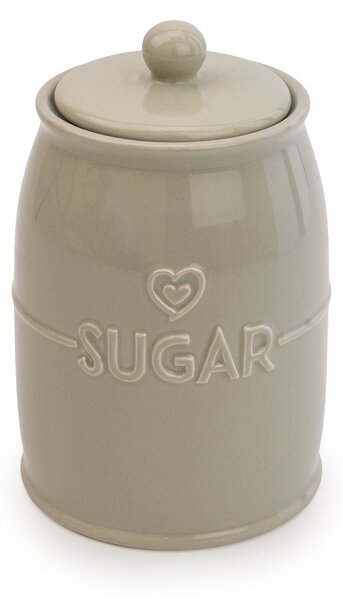 Grey Hearts Sugar Canister