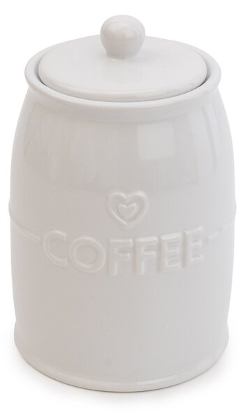 White Hearts Coffee Canister