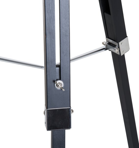 HOMCOM Tripod Spotlight: Wooden Legs, Metallic Shade, Stylish Illumination for Studios, Black & Gold Aosom UK