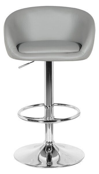 Apollo Adjustable Height Swivel Bar Stool, Faux Leather