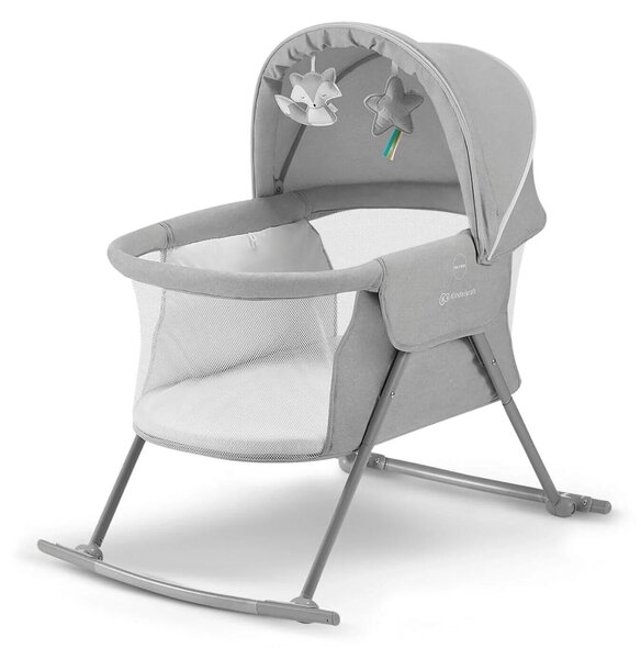 Kinderkraft Lovi 3 in 1 Baby Crib - Grey