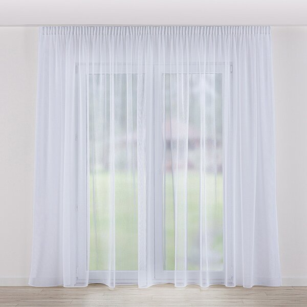 Pencil pleat voile/net curtain