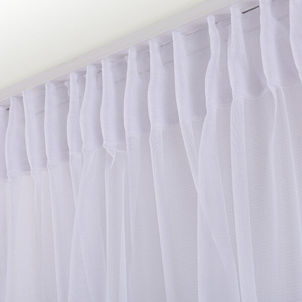 Pencil pleat voile/net curtain