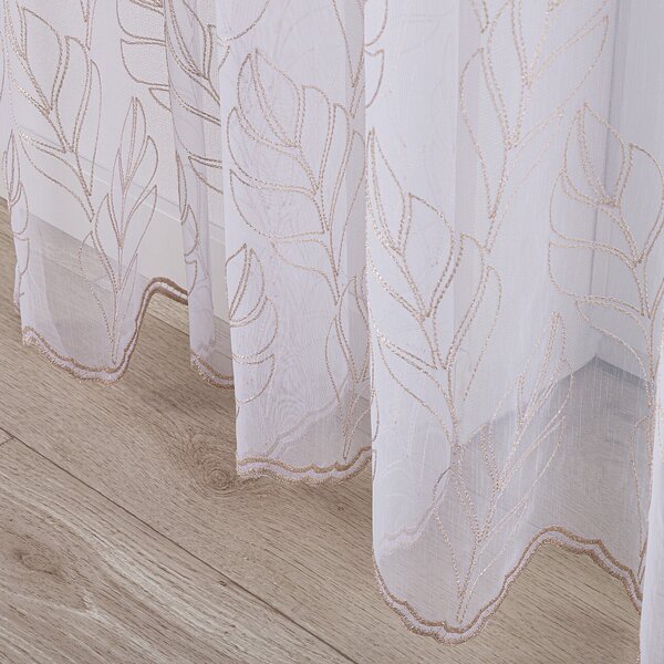 Pencil pleat voile/net curtain