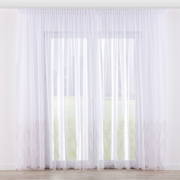 Pencil pleat voile/net curtain