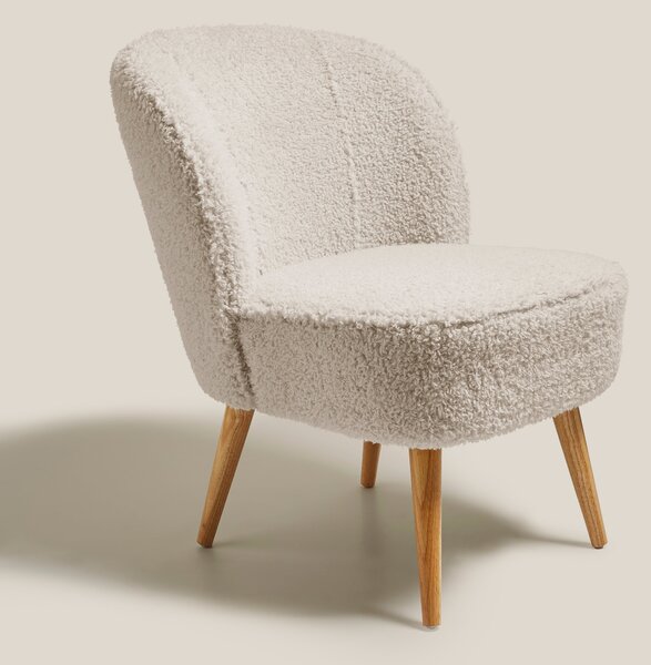 Elsie Cocktail Chair, Sandstone Sherpa