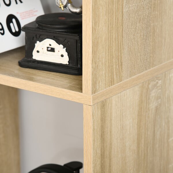 HOMCOM 8-Tier Bookcase: Freestanding Melamine Display Unit with Anti-Tip Pads for Living Room, Modern White Aosom UK