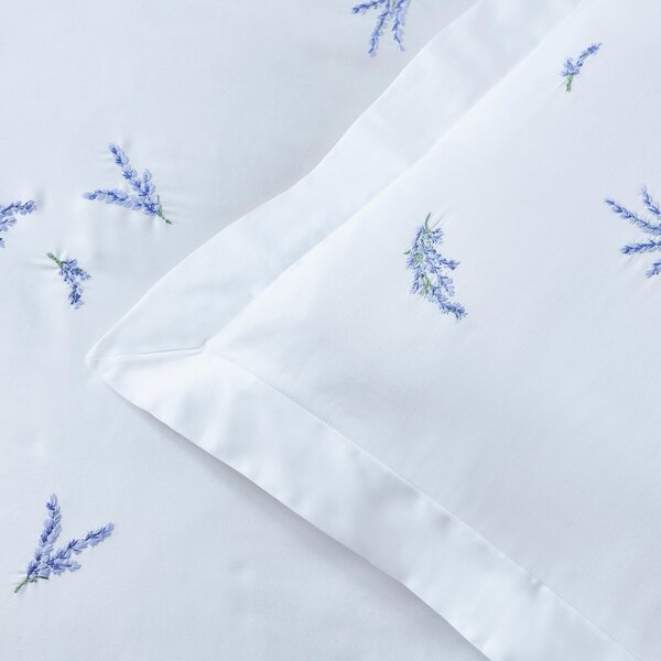 Dorma Ashmore Lavender 100% Cotton Oxford Pillowcase Pair