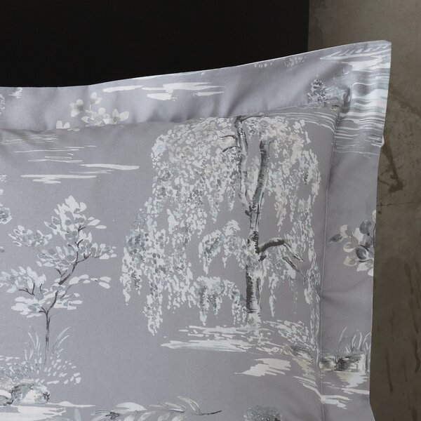 Chinoiserie Grey Oxford Pillowcase