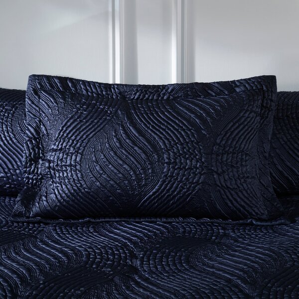 Romilly Wave Luxe Pinsonic Duvet Cover & Pillowcase Set