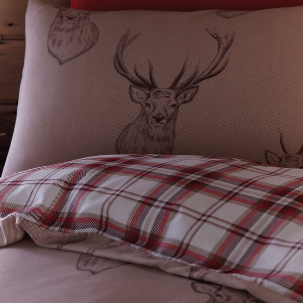 Catherine Lansfield Stag Natural Duvet Cover and Pillowcase Set