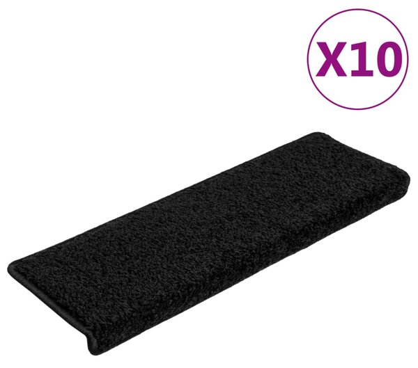 Stair Mats 10 pcs 65x21x4 cm Black