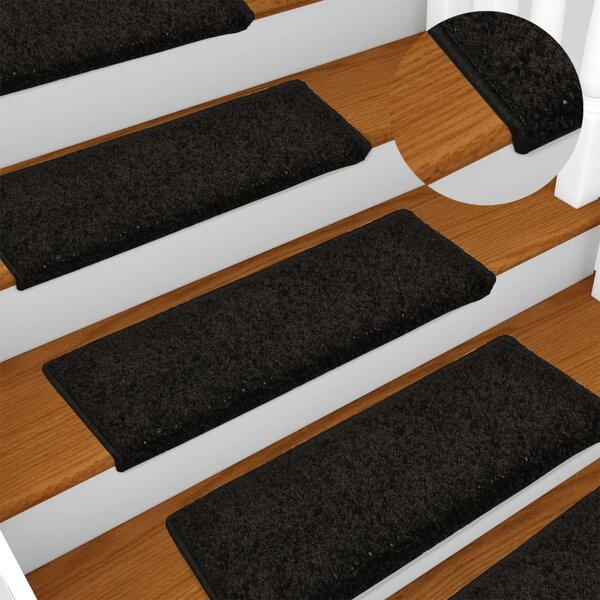 Stair Mats 10 pcs 65x21x4 cm Black