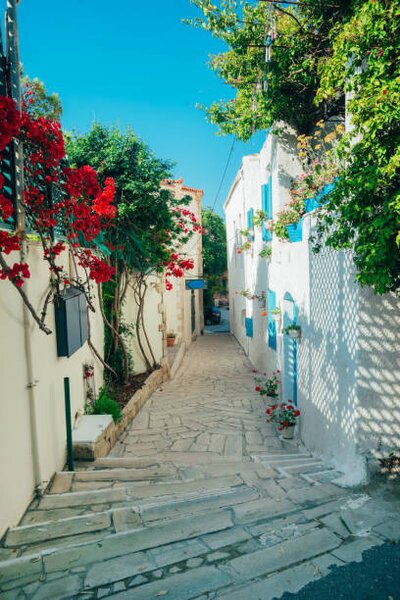 Photography Beautiful alley street in greece style, Greola84
