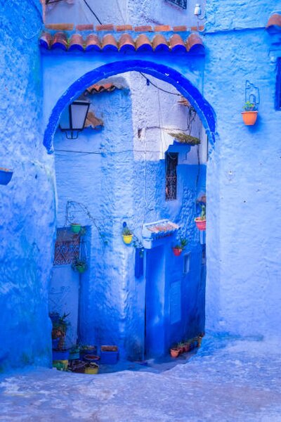Photography Chefchaouen, a city with blue painted, Gatsi