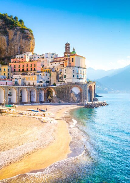Photography Morning view of Amalfi cityscape, Italy, Aleh Varanishcha