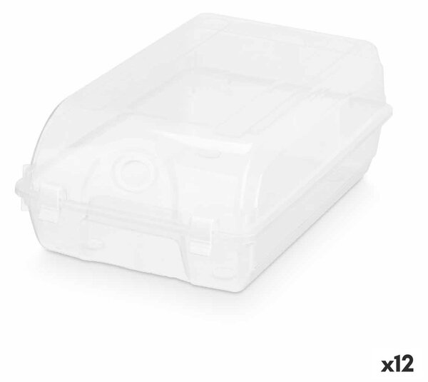 Stackable shoebox Transparent Plastic 21 x 13 x 37 cm (12 Units)