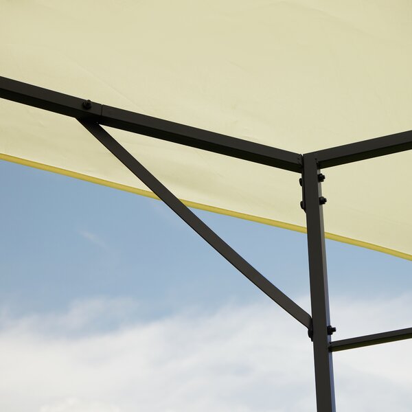 Outsunny 3x3m Garden Gazebo, Metal Frame, Water-resistant PE Canopy, Ideal for Parties & BBQs, Cream Aosom UK