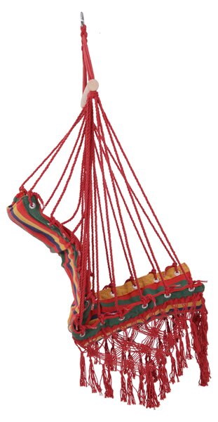 Outsunny Hammock Chair Swing Colourful Striped Tree Hanging Seat Porch Indoor Outdoor Fabric Garden Furniture Aosom UK