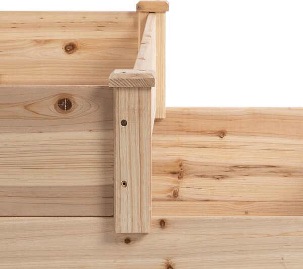 Outsunny Wooden Raised Garden Bed 3-Tier Planter Kit Elevated Planter Box Stand for Yard & Patio 124 x 124 x 56 cm