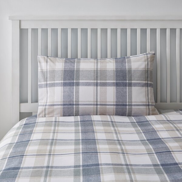 Harrison Blue Reversible Duvet Cover and Pillowcase Set