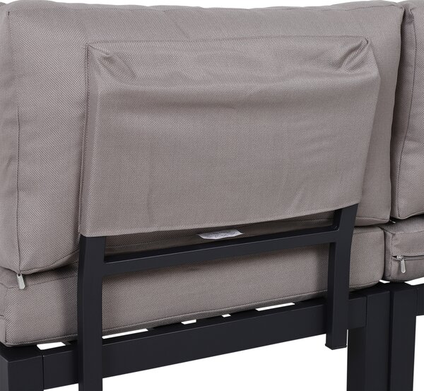 Outsunny 3-Piece Aluminium Frame Outdoor Garden Furniture Set Mixed Grey