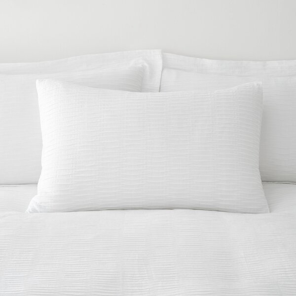 Alissa White 100% Cotton Duvet Cover and Pillowcase Set