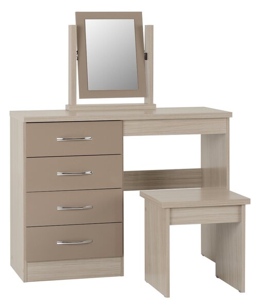 Nevada 4 Drawer Dressing Table Set with Mirror