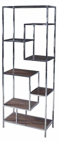 Shelves DKD Home Decor Silver Steel MDF Wood (80 x 40 x 200 cm)