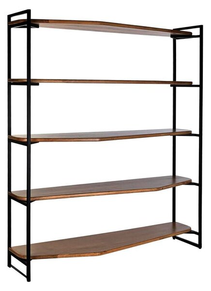 Shelves DKD Home Decor Black Natural Metal Mango wood 150 x 40 x 181 cm