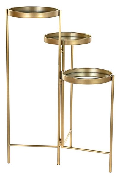 Shelves DKD Home Decor Golden Metal Mirror 49,5 x 49,5 x 80 cm