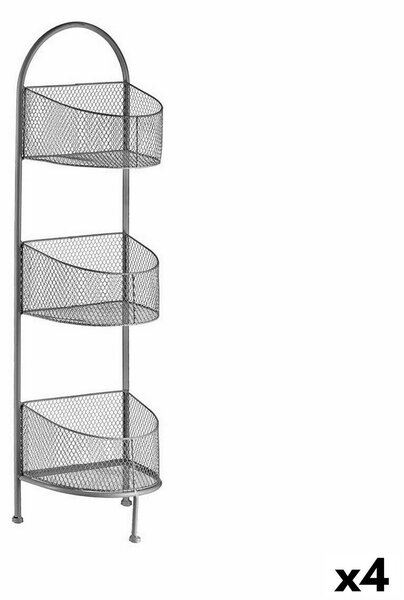 Shelves Silver Metal 21,2 x 97 x 28,5 cm (4 Units)