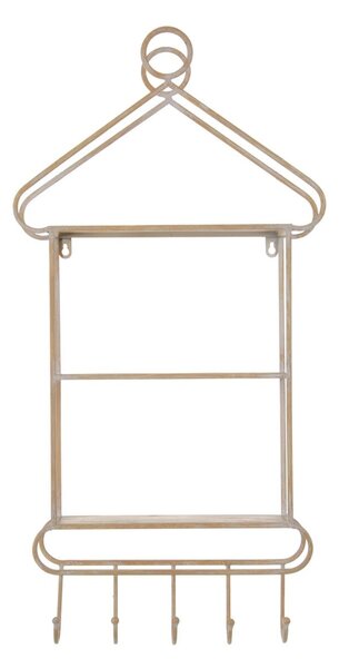 Shelves 43 x 13 x 84 cm Natural Metal White