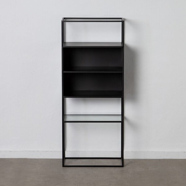 Shelves BRICK 55 x 30 x 132 cm Crystal Black Metal